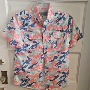 Camo Print Short Sleeve Shirt